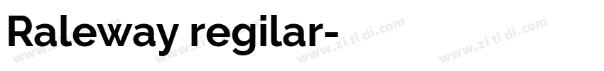 Raleway regilar字体转换